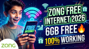 Zong Free Internet Code 2026 Pakistan